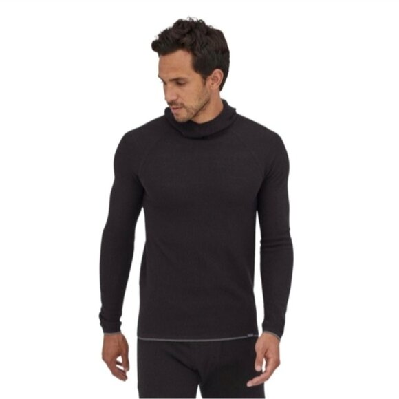 Patagonia Mens Capilene Air Hoodie Base Layer Neon Green Knit Merino Wool Large - Picture 3 of 10